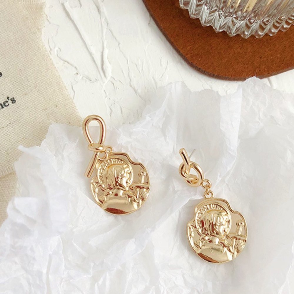 💎✨ 925 Boho Coin Knot Earrings - Picture 2 of 3